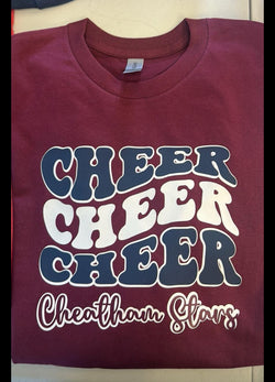 Cheatham Stars Cheer Shirt- Youth and Adult