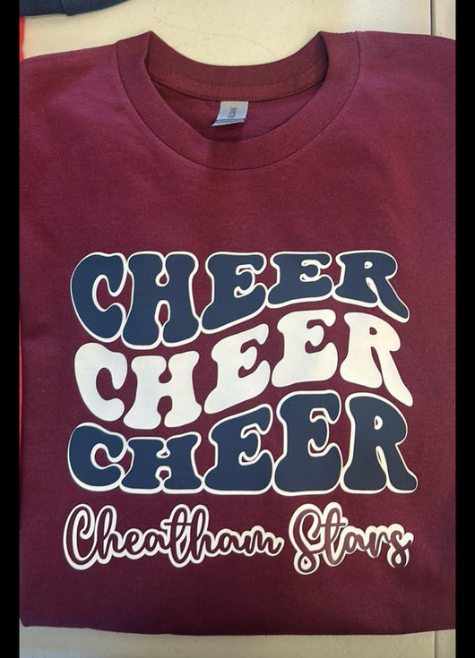 Cheatham Stars Cheer Shirt- Youth and Adult