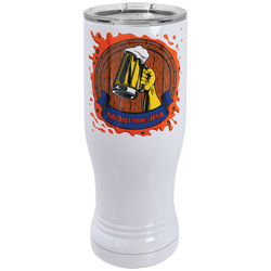 Company Logo Printed Pilsner - Brewery Gift - Corporate Branded 14 oz. Polar Camel Pilsner with Clear Lid