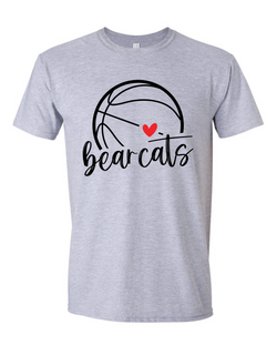 Bearcats Heart Basketball Shirt/Sweatshirt/Hoodie