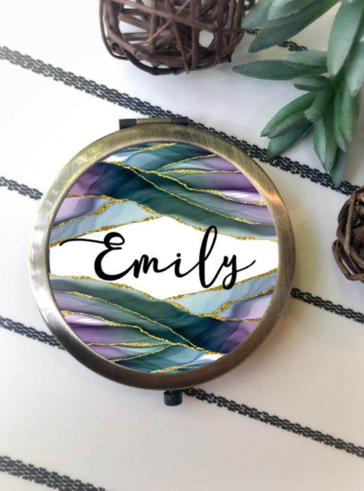 Bridesmaid Gift - Personalized Bridesmaid Gift - Personalized Compact Mirror - Gift for Her - Bridesmaid Proposal