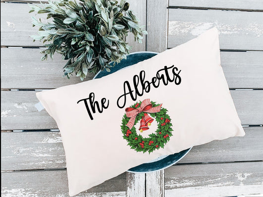 Christmas Gift for Her - Personalized Name Pillow - Christmas Gift for Newlyweds - Personalized Pillow - Last Name Pillow - Engagement Gift