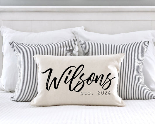 Housewarming Gift - Custom Name Pillow