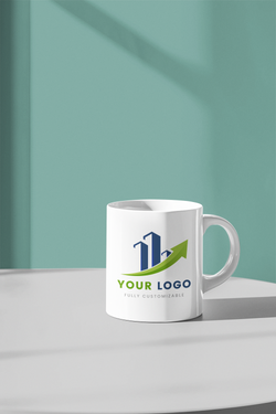 Logo Branded Coffee Mug - Corporate Branded Coffee Mug - 11oz Logo Coffee Mug