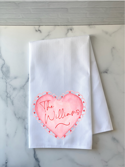 Valentines Heart Towel - Valentines Day Gift