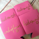 Heart Bridal Wedding Party - Personalized Custom Bachelorette Party Can Coolers