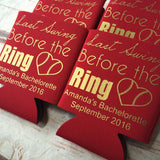 Last Swing Baseball Wedding Party - Personalized Custom Bachelorette Party Can Coolers