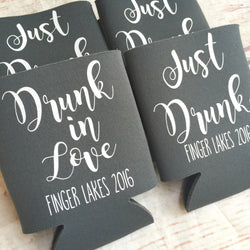 Drunk in Love - Singe Sided - Personalized Custom Bachelorette Party Can Coolers