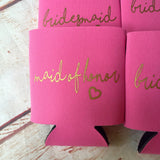 Heart Bridal Wedding Party - Personalized Custom Bachelorette Party Can Coolers