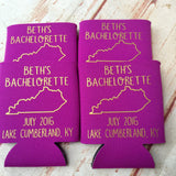 Hometown Bridal Party - Personalized Custom Bachelorette Party Can Coolers