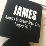 Custom Name - Personalized Custom Bachelor Party Can Coolers