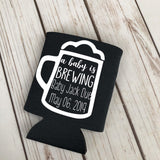 A Baby Is Brewing - Personalized Baby Shower Can Coolers
