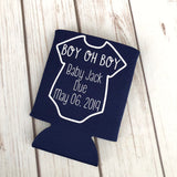 Boy Oh Boy - Personalized Baby Shower Can Coolers
