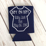 Boy Oh Boy - Personalized Baby Shower Can Coolers