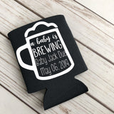 A Baby Is Brewing - Personalized Baby Shower Can Coolers