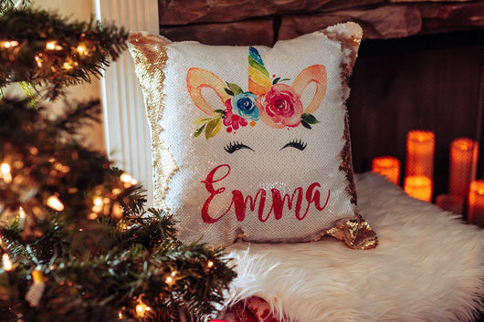 Personalized Sequin Pillow