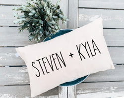 Valentines Day Gift - Personalized Name Pillow - Wedding Gift - Anniversary Gift - Last Name Pillow - Engagement Gift - Mothers Day Gift