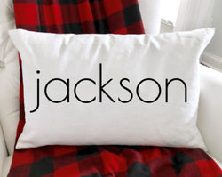 Personalized Name Pillow Decor - All Lower Case Font
