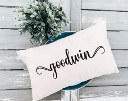 Personalized Name Pillow - Wedding Gift - Valentines Gift - Personalized Caligraphy Pillow - Last Name Pillow - Engagement Gift