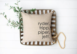 Personalized Family Name Pillow