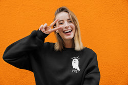 Women's Halloween Shirt - Spooky Vibes Sweatshirt