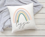 Personalized Boho Rainbow Name Pillow - Custom Name Rainbow Pillow