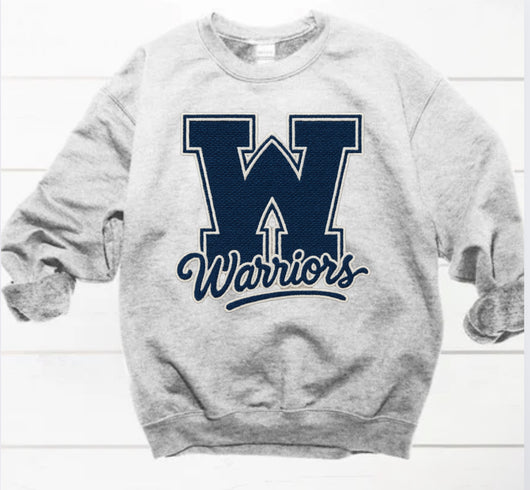 Faux Yarn Applique PV Warriors  Shirt