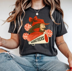 Cheatham Cheer with Bow  Musketeers Tee