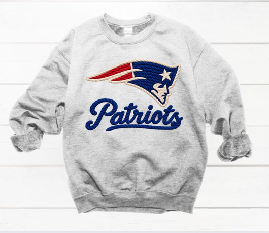 Faux Yarn Applique Patriots Shirt