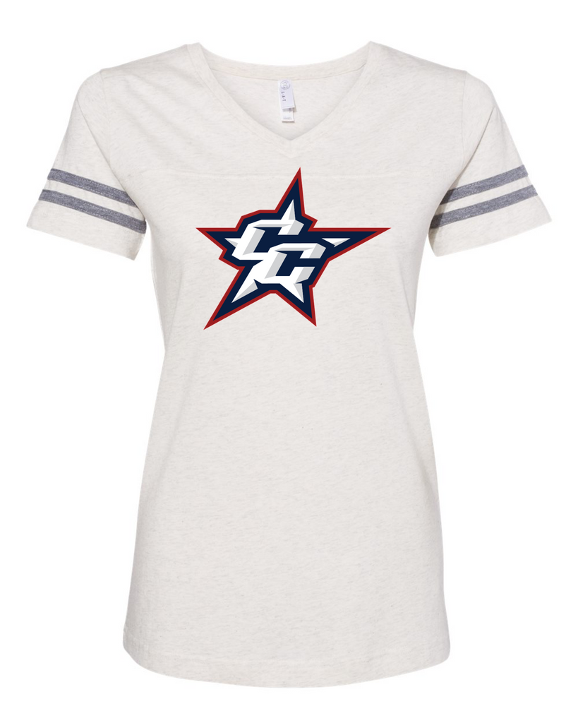 Womens Cheatham Stars Football Ringer Tee – Luck Ten