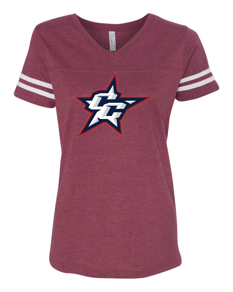 Womens Cheatham Stars Football Ringer Tee – Luck Ten