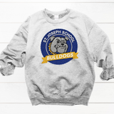 Faux Yarn Applique  St Joseph Bulldogs Shirt