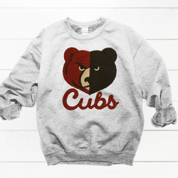Faux Yarn Applique Cubs Shirt