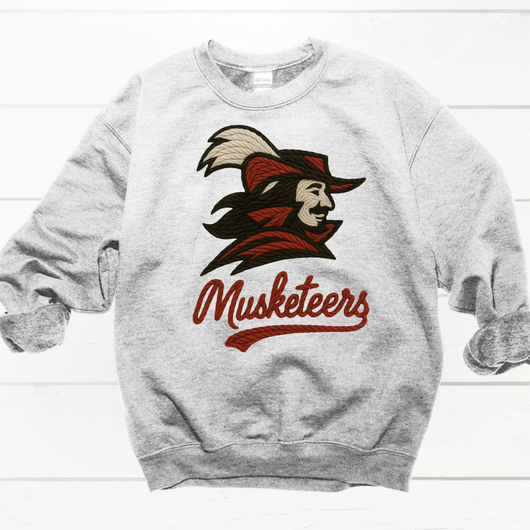 Faux Yarn Applique Musketeers Shirt