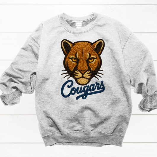 Faux Yarn Applique West Cheatham Cougars Shirt