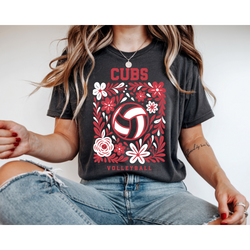 Floral Cubs Volleyball Shirt