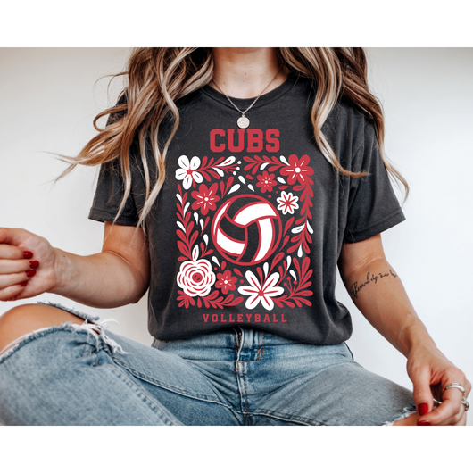 Floral Cubs Volleyball Shirt