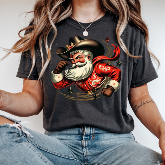 Vintage Cowboy Santa Shirt