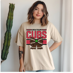 Cubs Football Bow Tee