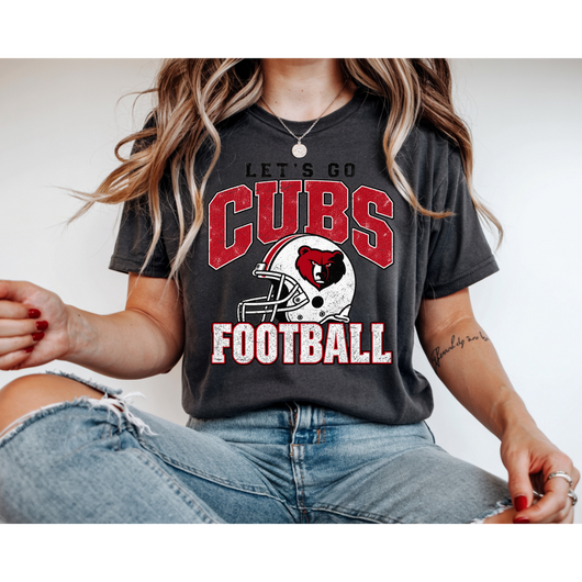 Lets Go Cubs Football Tee