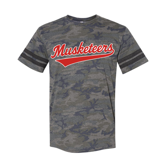 Camo Musketeers Tshirt - Red Logo