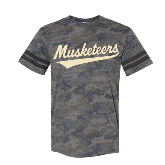 Camo Musketeers Tshirt - Ivory Logo