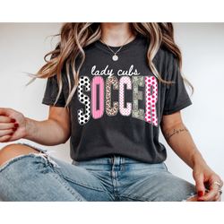 Lady Cubs Mixed Print Soccer Tee