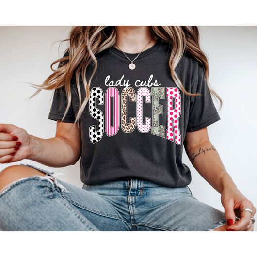 Lady Cubs Mixed Print Soccer Tee