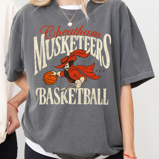 Vintage Style Cheatham Musketeers Basketball Tee