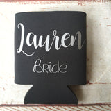 Bachelorette Party Favors - Bachelorette Can Coolers  - Personalized Bridesmaid Gift  - Bachelorette Party - Fun Wedding Favors