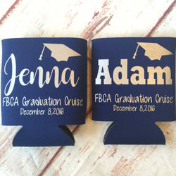 Graduation Party Favors - Graduation Can Coolers - Fun Birthday Favors - Personalized Favors  - Birthday Party
