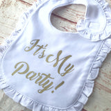 First Birthday Bib - Girls First Birthday Bib - First Birthday Party - First Birthday Outfit - First Birthday Cake Smash- Birthday Outfit