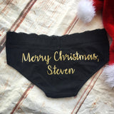 Personalized Christmas Panties - Christmas Gift for Him - Stocking Stuffer - Christmas Lingerie - Christmas Gifts for Husband - Christmas