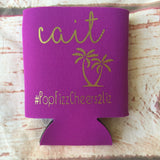 Bachelorette Party Favors - Palm Tree Bachelorette Can Coolers - Wedding Favors - Personalized Bridesmaid Gift  - Bachelorette Party